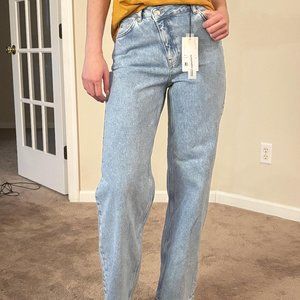 NA-KD Organic V-shaped straight leg jean